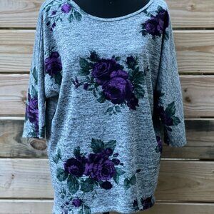 Bobbie Brooks Woman’s Floral Print Shirt Size L